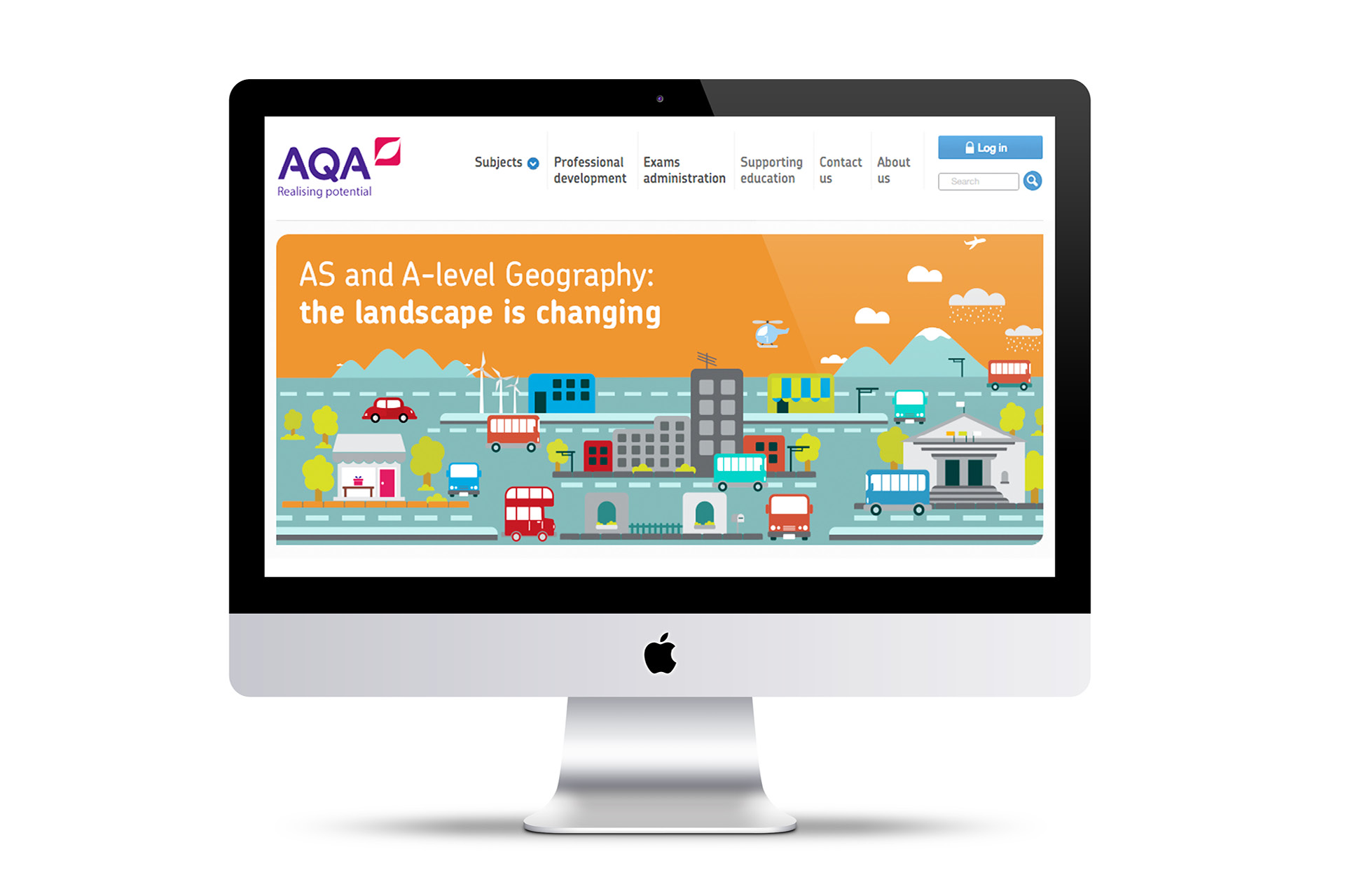 AQAGeography_homepage AQA Geography homepage iMac