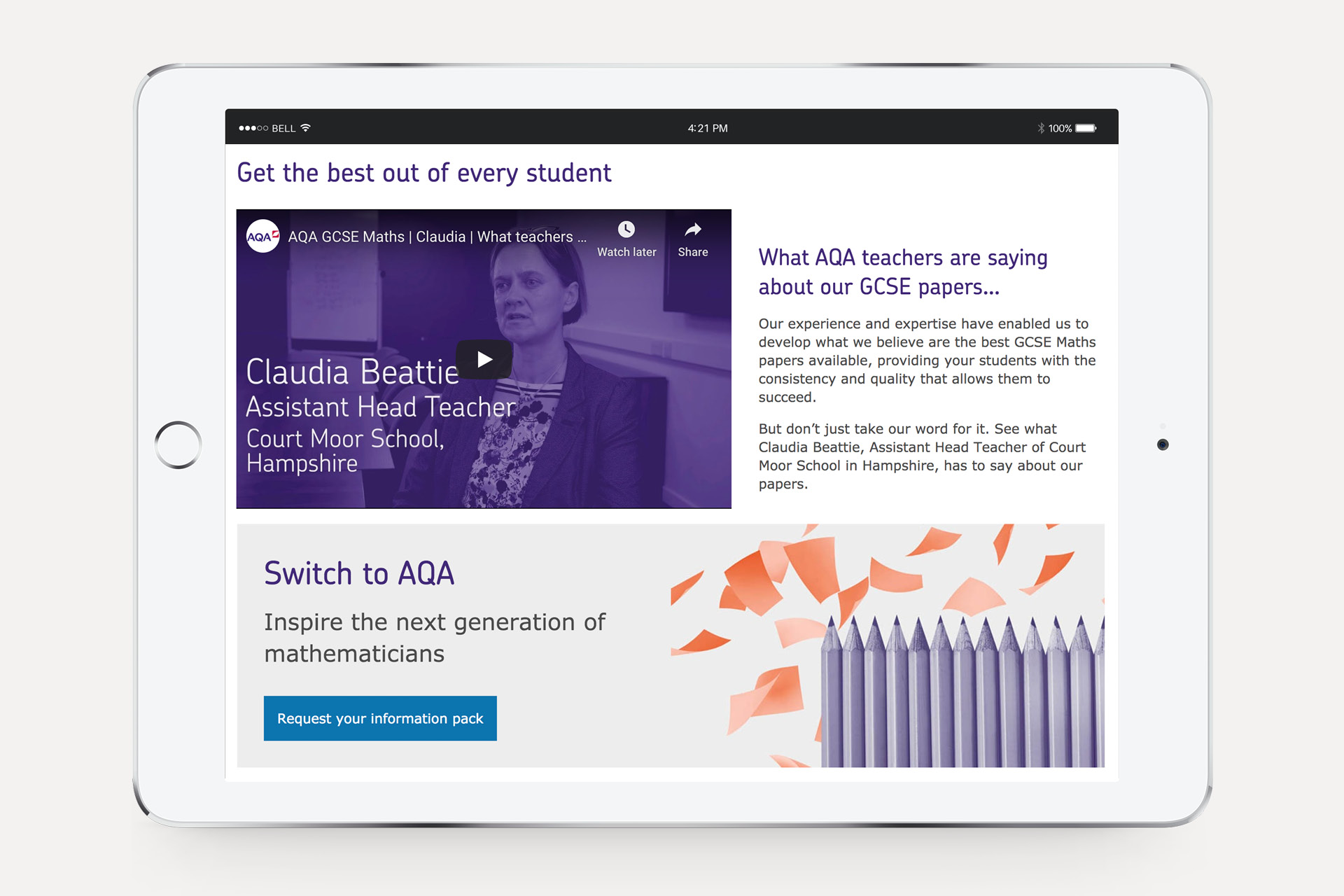 AQAMaths_testimonial3 AQA Maths testimonial Claudia pencils