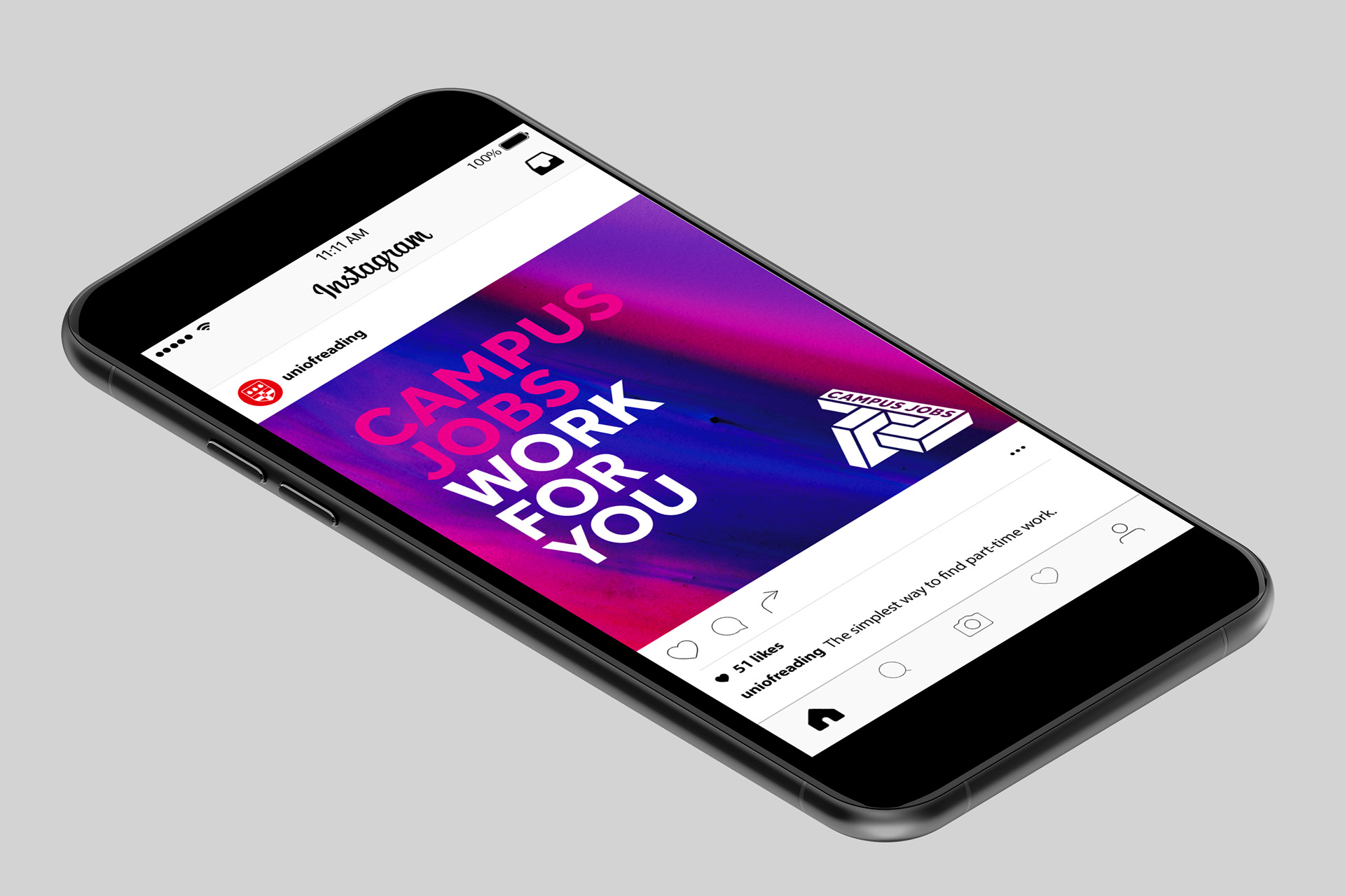 Campus Jobs instagram mobile advert