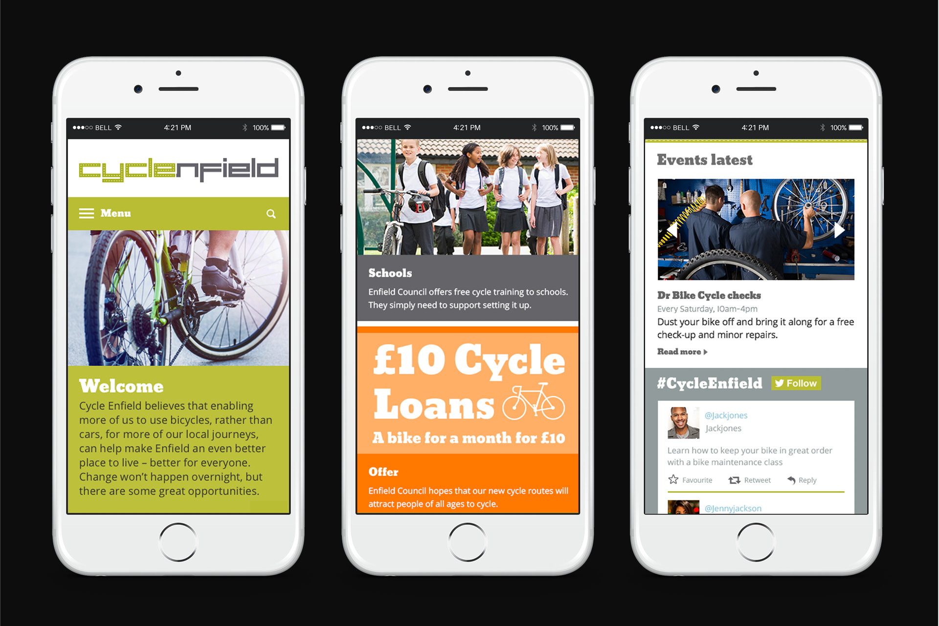 CycleEnfield_mobile CycleEnfield mobile website homepage