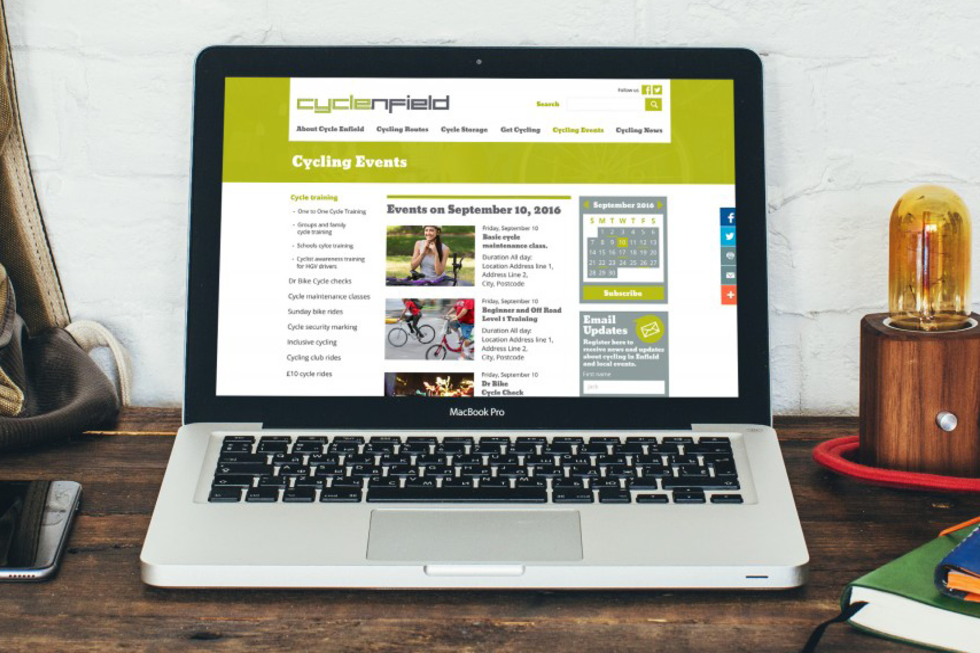 CycleEnfield_websiteservices CycleEnfield website services on laptop