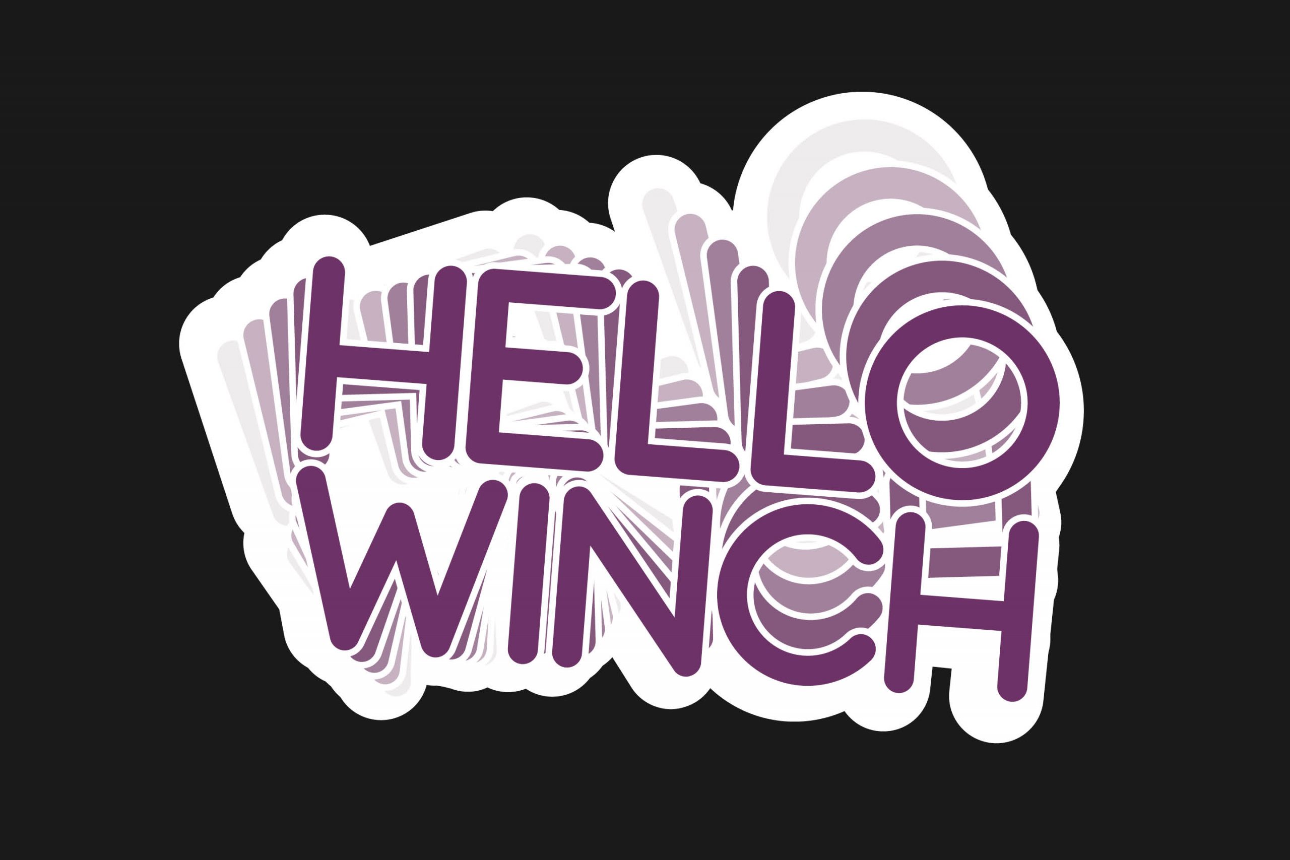 UOWOW hello winch sticker